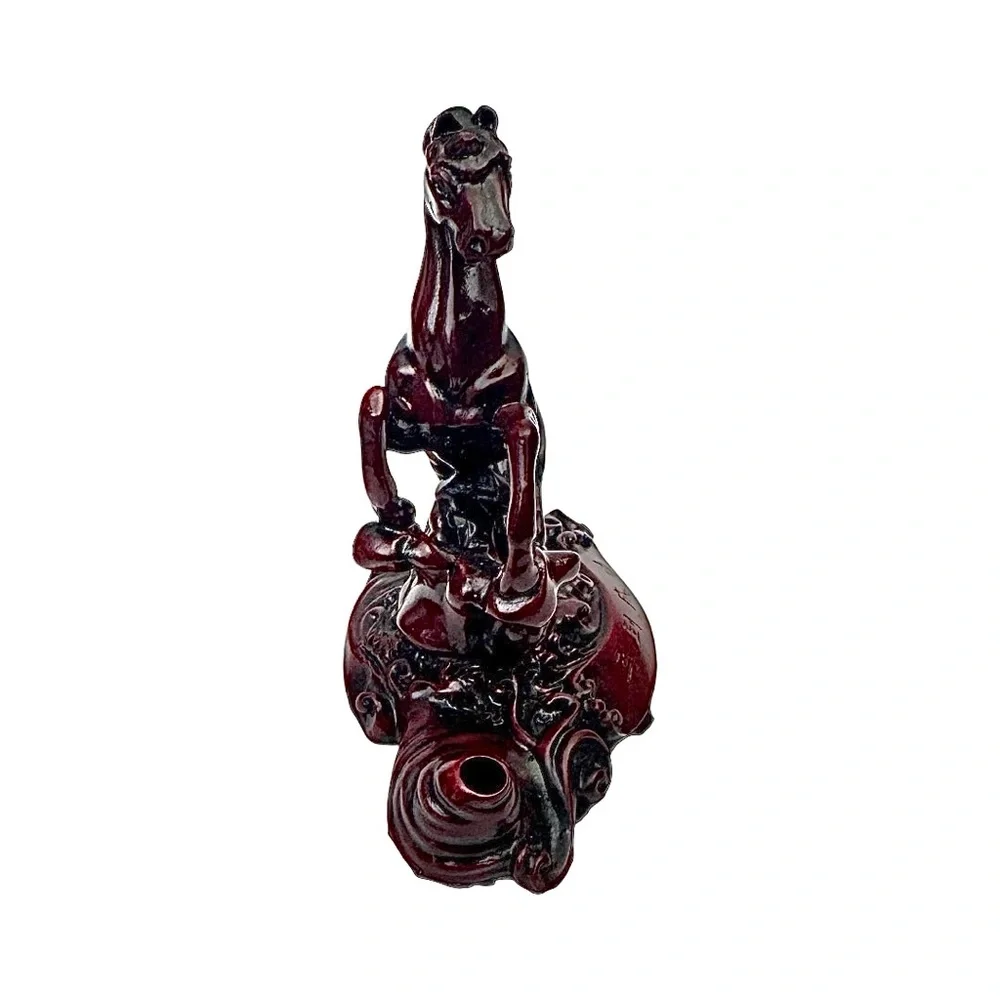 Chinese Horse Statue Feng Shui Decor “Ma Dao Cheng Gong” Resin Success Symbol